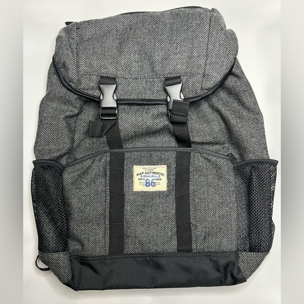GapKids Herringbone Adjustable Backpack - Black/White - OS